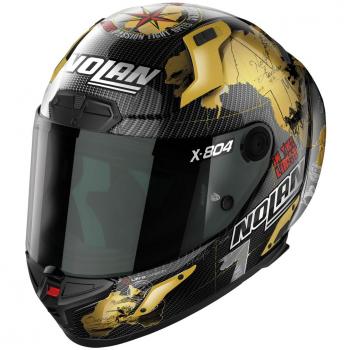 Casco integrale Nolan X-804 RS Ultra Carbon Replica Checa Gold 025 Oro