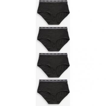 Pack de Culottes Logo Coton 4 Unités Noir