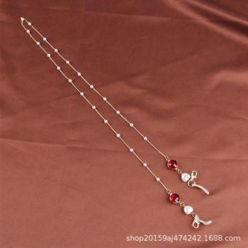 Correa Chic de Perlas y Cristales para Gafas