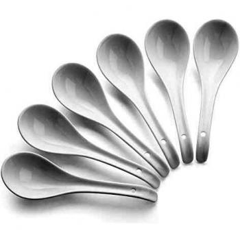DOWAN Elegant Asian Soup Spoons – 6 Pack
