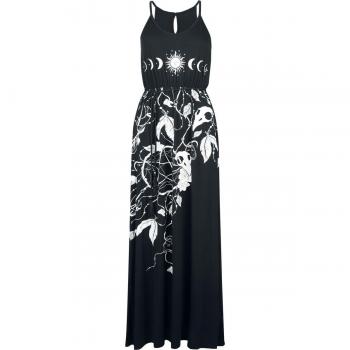 Noir Rose & Skull Evening Dress