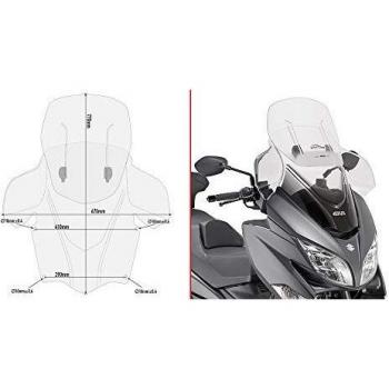Parabrezza Scorrevole Trasparente Givi AF3115 per Suzuki Burgman 400