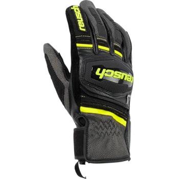 Reusch Outsprint Damen Leder-/Textilhandschuh kurz schwarz/gelb W-6 – Damen Motorradkleidung (Kombination)