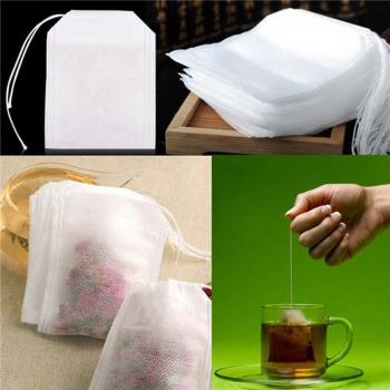 YOWEI 100pcs Tea Filter Bags with String
