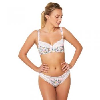 Soutien-gorge classique blanc, armatures intégrées