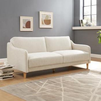 Canapé Tissu Beige 3 Places