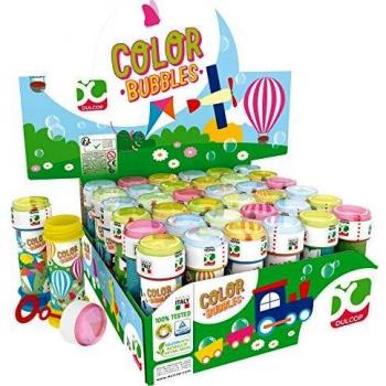 Vetro Espositivo per Bolle di Sapone Pony 36 Pezzi, Colorato (Dulcop)