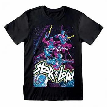 Top Short T‑shirt Les Gardiens – Poster Gaming – Noir – Hommes S/L