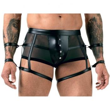 Boxer Jarretière à Menottes Noir XL
