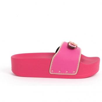 Mule compensée rose pour Femme SCHOLL modèle Pescura Moon Wedge