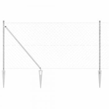Treillis Métallique avec 7 Poteaux Pointus 1x10 m
