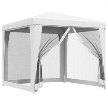 4-Sided Mesh Party Tent 2.5x2.5 m White