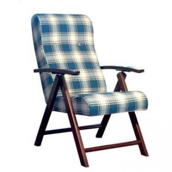 Confort Argonauta Fauteuil bois/tissu carrelé bordeaux 4 positions