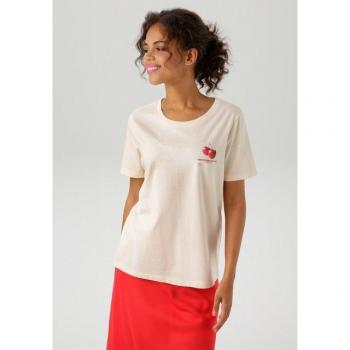 Aniston Kirschen‑Design T-Shirt, Rückenbedruckt