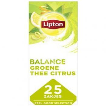 Lipton Douceur Citronnée – Thé Vert 25 Sachets Fraîcheur