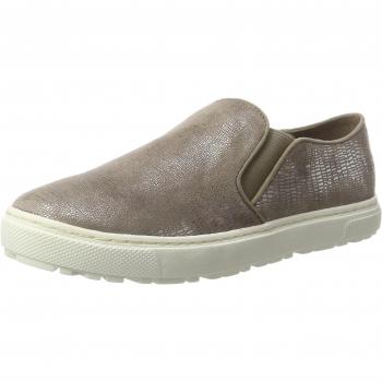 Jana Damen Slipper 24623, Taupe MET STRU 393