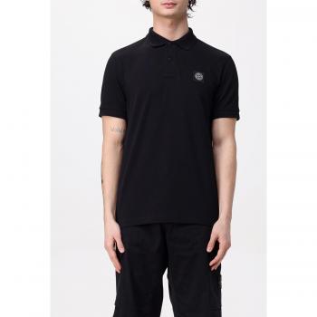 Stone Island Black Polo Shirt