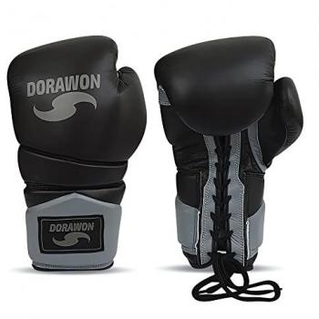 Gants de boxe Thaï en cuir avec lacets
