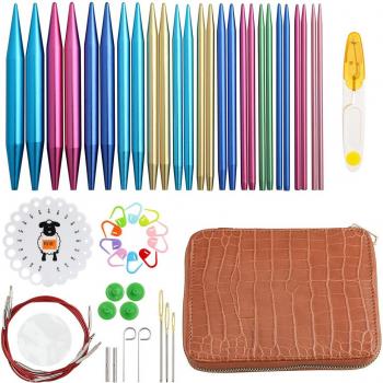 Interchangeable Circular Knitting Needles Kit 26pcs