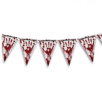 Blutige Hand Partydeko Wimpelkette