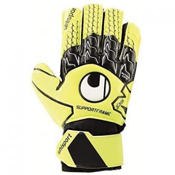 Uhlsport Soft SF Junior Gants de gardien de but Mixte Adulte, Jaune Fluo/Noir/Blanc, FR Unique (Taille Fabricant : 6)