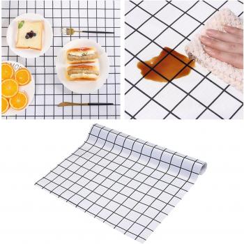 Tapis Antidérapant pour Meubles de Cuisine en Motif Grille