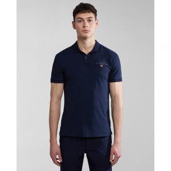 Napapijri Elbas Dunkelblaues Poloshirt für Herren, Regular Fit, Größe S