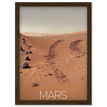 Artery8 Mars Rover Panorama – NASA Framed Print (A4, Brown)
