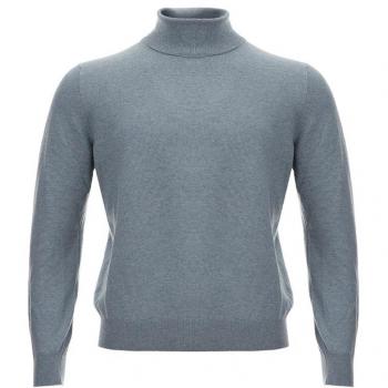 Gran Sasso Cashmere Turtleneck Sweater in Elegant Gray