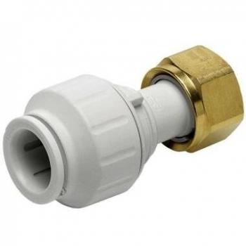 Push-Fit Tap Connector for 22mm OD Pipe and 3/4 inch BSP Thread