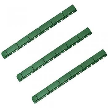 Pack 3 Remates de Baldosas 60x6x1,3 cm Marte Verde con Efecto Drenaje y Acabado Hembra