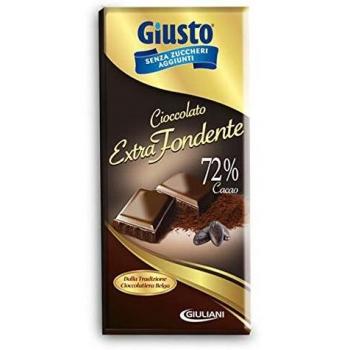 Giusto Senza Zucchero Tavoletta Di Cioccolato Extra Fondente 100 G