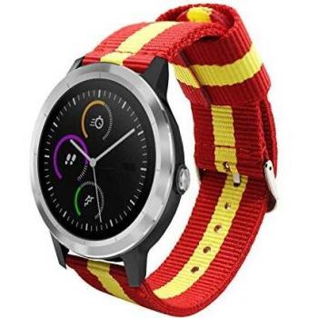 Pulsera de Nailon Transpirable para Garmin Vivoactive 3/Galaxy Watch Active 2/Forerunner 245