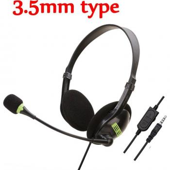 USB Headset with Noise Cancelling Microphone for School and PC