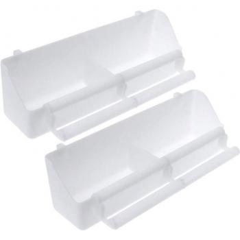 2Pcs White Hanging Bird Food Container