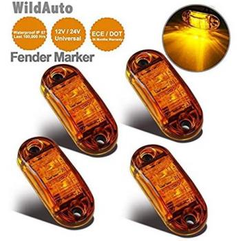Lumières Feux De Côté LED WildAuto, Feux De Dégagement, 12V/24V Universel, Ovale