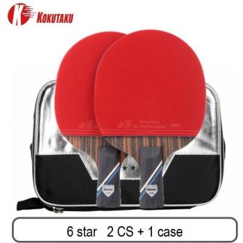 Lot de 2 raquettes de Ping-Pong Kokutaku X4/X5/X6 en caoutchouc ITTF