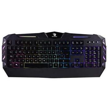 Clavier CoolBox Deep Gaming ColorKey avec ëclairage RGB, touches multimédia et anti-ghosting. Distribution Espagnole (Noir)