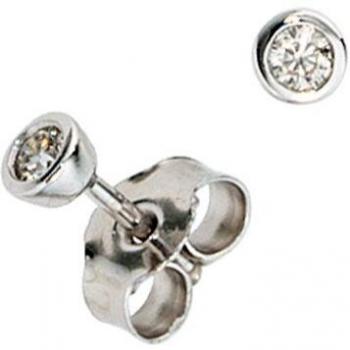 Ohrstecker 585 Weißgold mit 2 Brillanten 0,10ct