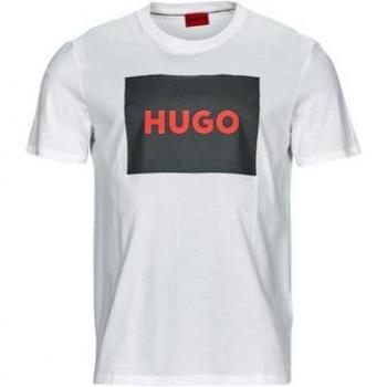 HUGO DULIVE T-Shirt mit Label-Print für Herren in Weiß, Größe L