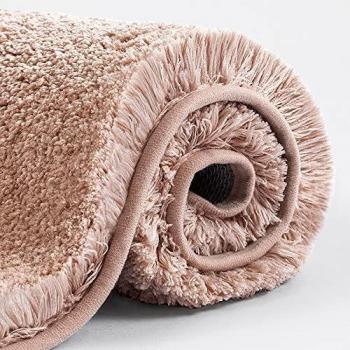 Thickened Non Slip Bath Mat, Ultra Soft Absorbent Bathroom Rug, Fluffy Microfiber Bedside Carpet, Quick-drying, Machine Washable