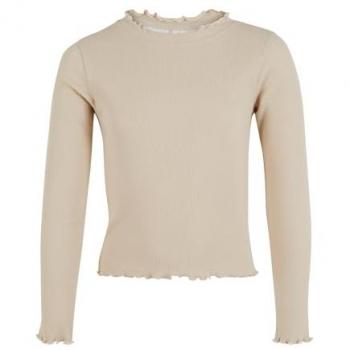 Urban Classics Mädchen Kurz-Ripp Langarmbluse