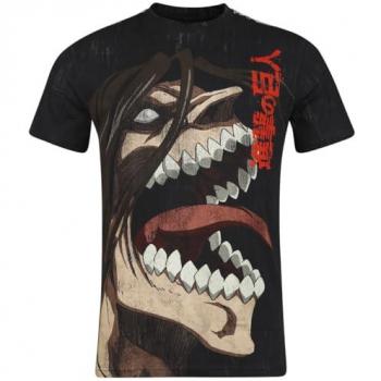 Attack On Titan Black Anime T-Shirt 100% Cotton Sizes S to XXL