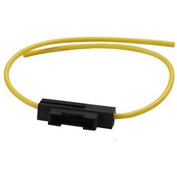 AERZETIX porte-fusible 19mm midi 20A 2.5mm² couleur jaune
