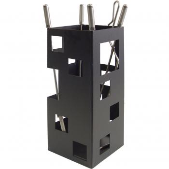 Imex la Volpe 10029 Set per caminetto quadrato in acciaio inox