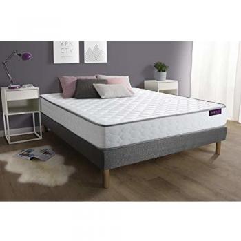 Matelas Mémoire de Forme 160x200 + sommier Gris