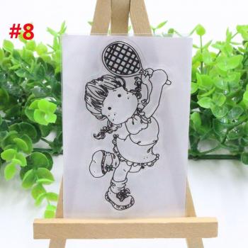 Transparente Gummistempel „Neue Reizende Mädchen“ – Handwerkset