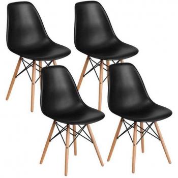 Set di Sedie Ester Nere da Esterno (4 pezzi)