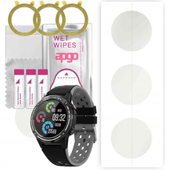3x apgo Hydrogel Folie mit Positionierungsschicht für Maxcom Fit FW47 Argon Lite