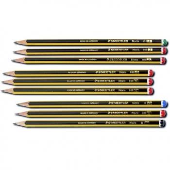 Pack de 3 lápices Noris Staedtler N2 HB en blister negro